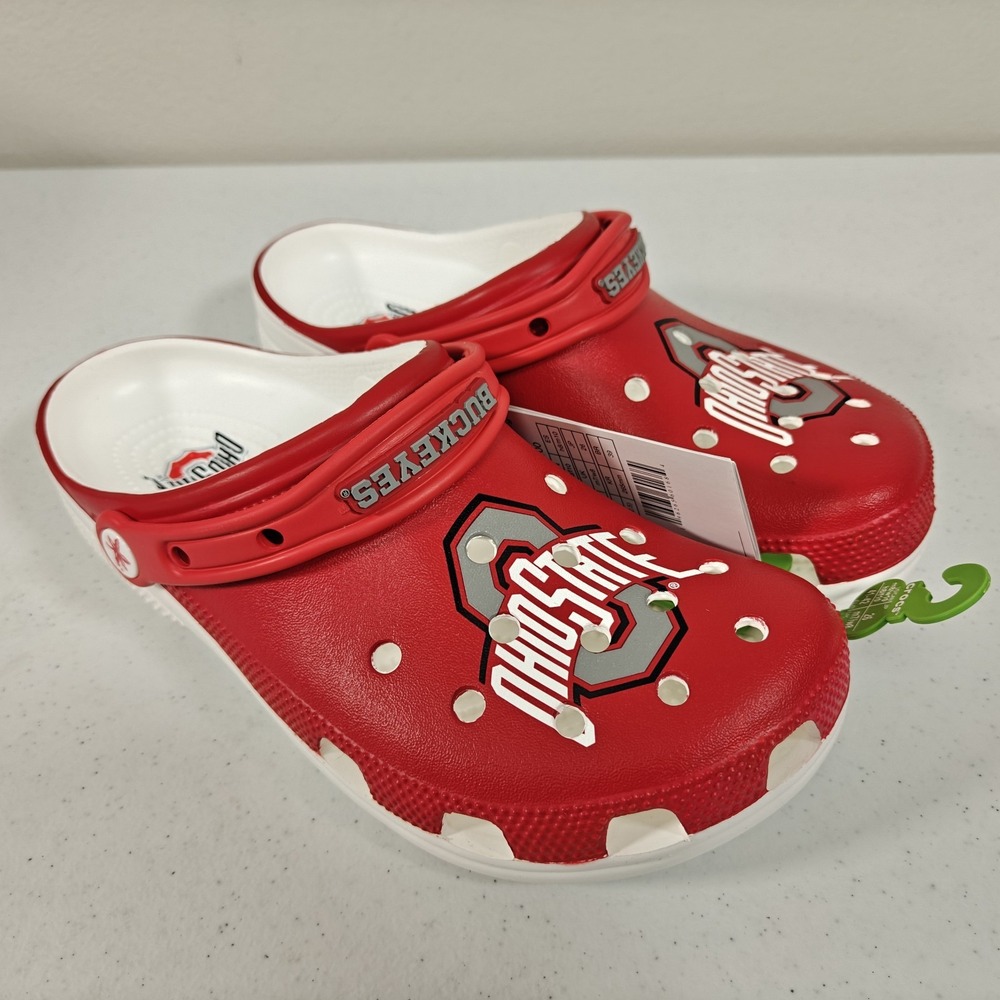 Crocs Ohio State Buckeyes Classic Clogs Men's 8 Women's 10 M8 W10 NCAA NEW